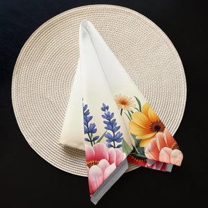 Cloth Napkin Set – Floral Corners Soft - Dipaliz - Napkins