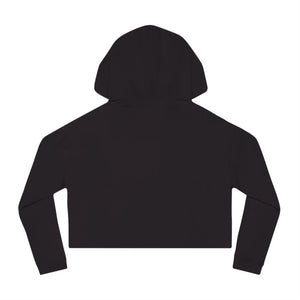 Trendy Cropped Hooded Sweatshirt - Floral Hearts Design - Dipaliz - Hoodies