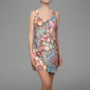 Floral Racerback Dress - Bold Sleeveless Style - Dipaliz - Dresses