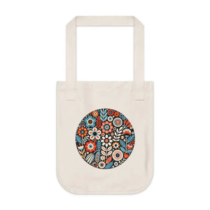 Bags - Canvas Tote Bag - Eco-friendly Floral Design - Dipaliz Natural