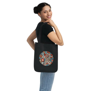 Bags - Canvas Tote Bag - Eco-friendly Floral Design - Dipaliz