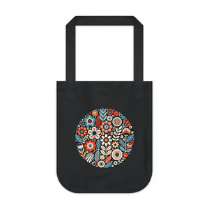 Bags - Canvas Tote Bag - Eco-friendly Floral Design - Dipaliz