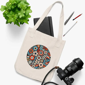 Bags - Canvas Tote Bag - Eco-friendly Floral Design - Dipaliz