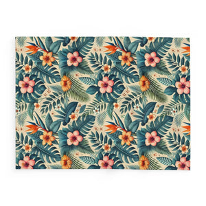 Vibrant Arctic Fleece Blanket – Bold Leaves - Dipaliz - Blankets