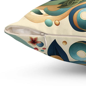 Leaves Pattern Polyester Square Pillows - Dipaliz - Throw