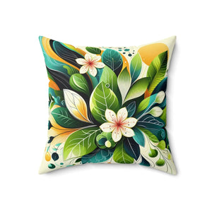 Leaves Pattern Square Pillow Concealed Zipper Dipaliz - Throw Pillows