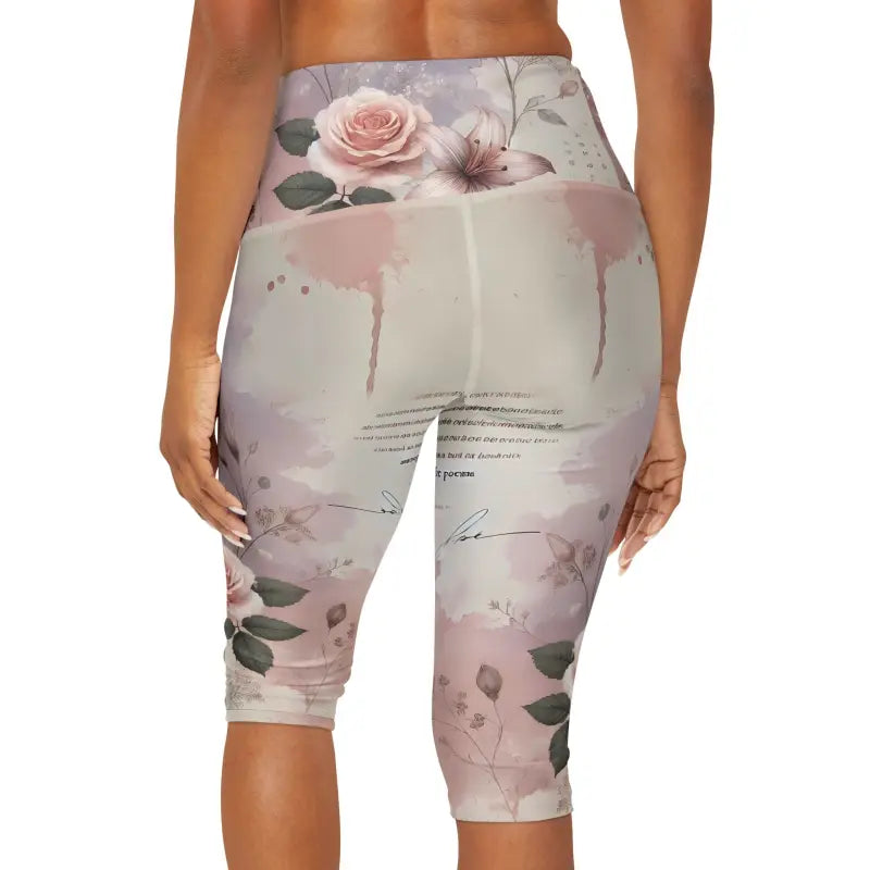 Bloom Into Comfort with Flower Yoga Capri Leggings - All Over Prints