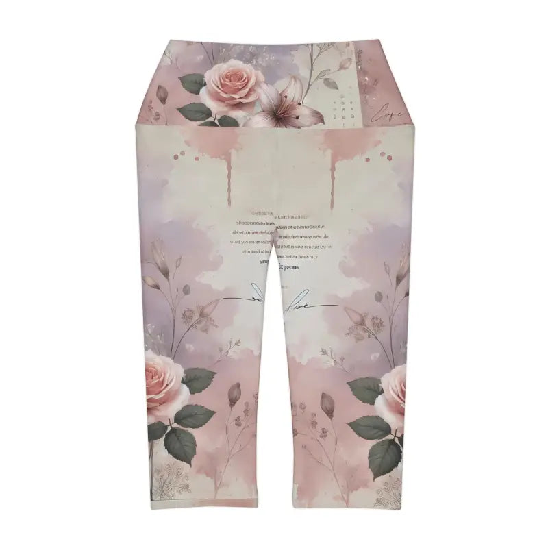 Bloom Into Comfort with Flower Yoga Capri Leggings - All Over Prints