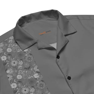 Floral Grey Button Shirt - Recycled Material - Dipaliz - Shirts
