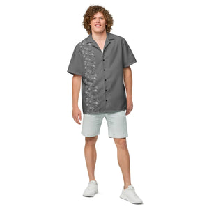 Floral Grey Button Shirt - Recycled Material - Dipaliz - Shirts
