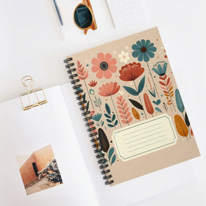 Chic Floral Spiral Notebook - Eco-friendly Gifts - Dipaliz - Journals