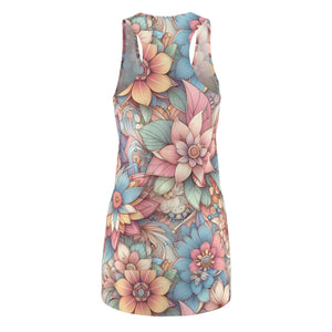 Floral Racerback Dress – Sporty Polyester - Dipaliz - Dresses - Xs