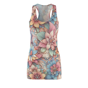 Floral Racerback Dress – Sporty Polyester - Dipaliz - Dresses - Xs