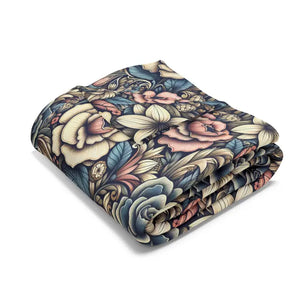 Vibrant Arctic Fleece Blanket - Floral Design - Dipaliz - Blankets