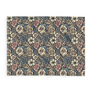 Vibrant Arctic Fleece Blanket - Floral Design - Dipaliz - Blankets