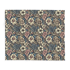Vibrant Arctic Fleece Blanket - Floral Design - Dipaliz - Blankets