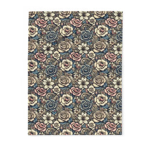 Vibrant Arctic Fleece Blanket - Floral Design - Dipaliz - Blankets