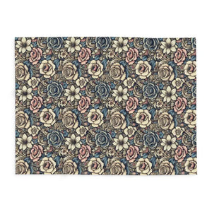 Vibrant Arctic Fleece Blanket - Floral Design - Dipaliz - Blankets