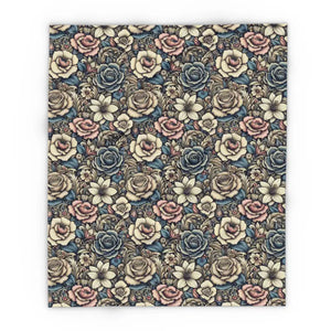 Vibrant Arctic Fleece Blanket - Floral Design - Dipaliz - Blankets