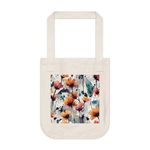 Floral Canvas Tote Bag - Organic Cotton Daily use - Dipaliz - Bags