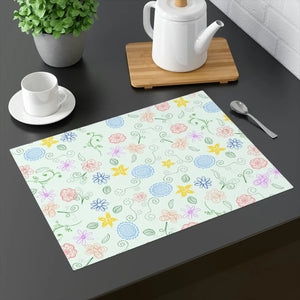 Floral Placemat – Pink Flowers Dining Decor - Dipaliz - Placemats