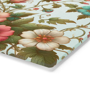 Vibrant Floral Vine Cutting Board – Tempered Glass - Dipaliz - Boards