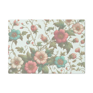 Vibrant Floral Vine Cutting Board – Tempered Glass - Dipaliz - Boards