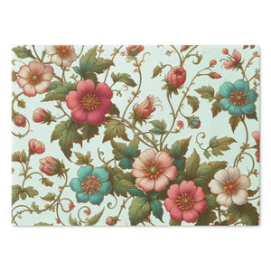 Vibrant Floral Vine Cutting Board – Tempered Glass - Dipaliz - Boards