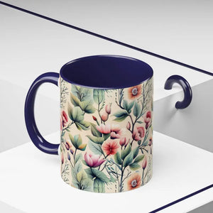 Mug - Accent Coffee - Flowers Vines 11oz Two-tone - Dipaliz