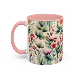 Mug - Accent Coffee - Flowers Vines 11oz Two-tone - Dipaliz