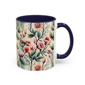 Mug - Accent Coffee - Flowers Vines 11oz Two-tone - Dipaliz