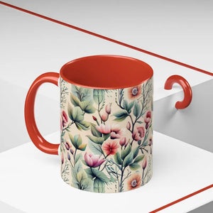 Mug - Accent Coffee - Flowers Vines 11oz Two-tone - Dipaliz