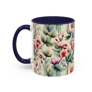 Mug - Accent Coffee - Flowers Vines 11oz Two-tone - Dipaliz
