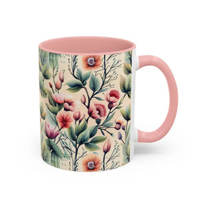 Mug - Accent Coffee - Flowers Vines 11oz Two-tone - Dipaliz