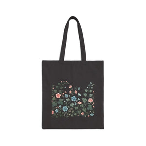 Vibrant Flowers Cotton Canvas Tote - Daily Essential - Dipaliz - Bags
