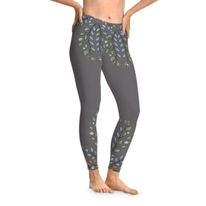 Vibrant Floral Stretchy Leggings - Ankle-high Cut - Dipaliz - Xs