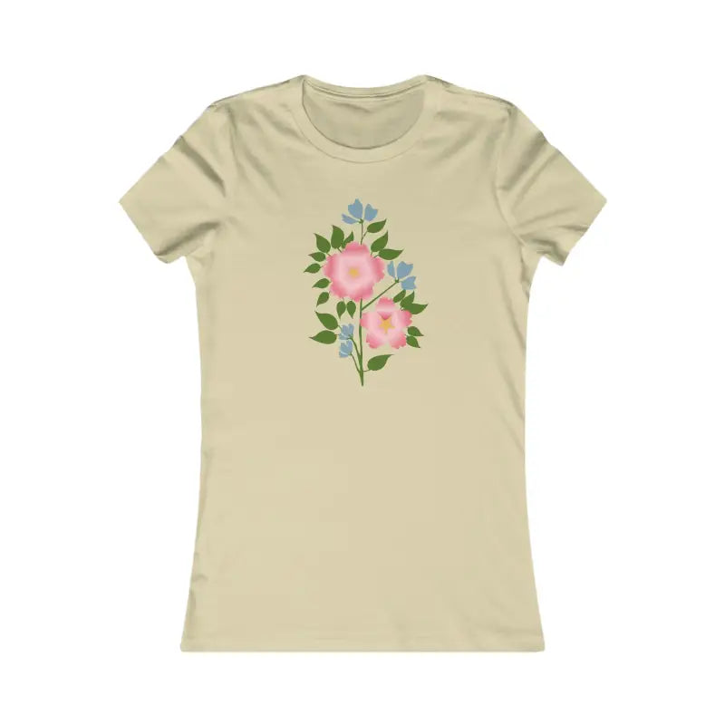 Blossom in Comfort: Women’s Favorite Pink Flower Tee - T-shirt