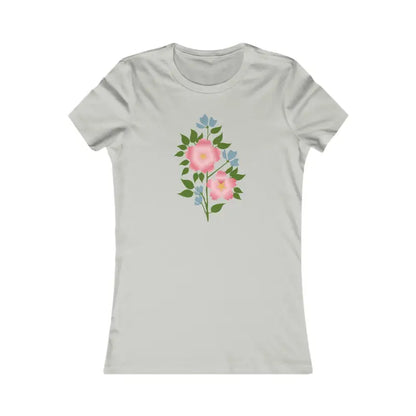 Blossom in Comfort: Women’s Favorite Pink Flower Tee - T-shirt