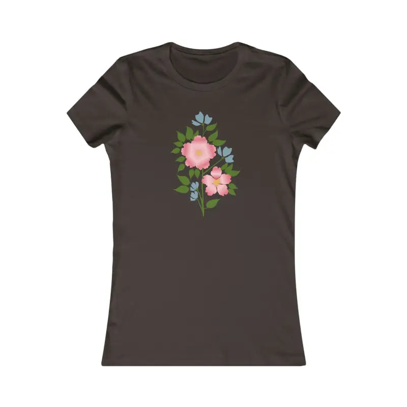 Blossom in Comfort: Women’s Favorite Pink Flower Tee - T-shirt