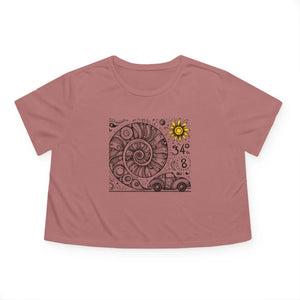Designer Flowy Cropped Tee - Beach Vibes Shirt - Dipaliz - T-shirts