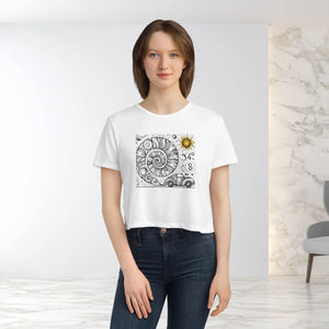 Designer Flowy Cropped Tee - Beach Vibes Shirt - Dipaliz - T-shirts