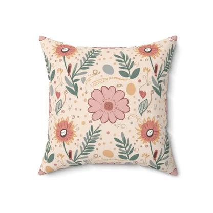 Elevate your Space with Chic Pink Floral Throw Pillows - 18’’ × Home Decor