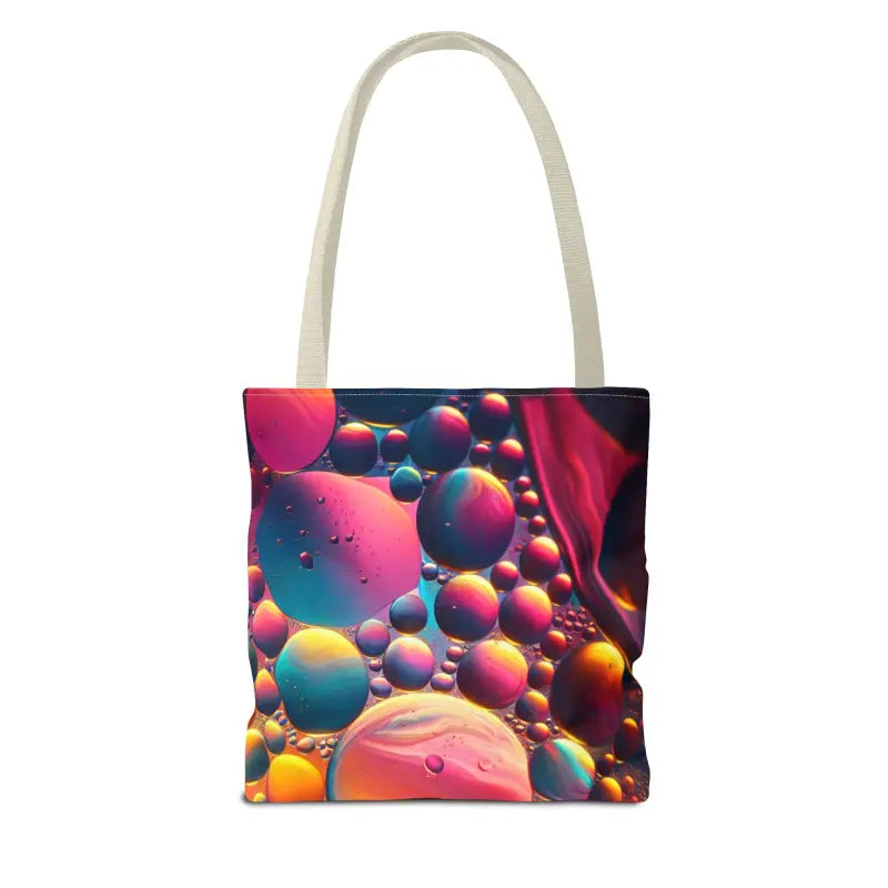 Vibrant Abstract Tote Bag with Black Cotton Handles - Bags