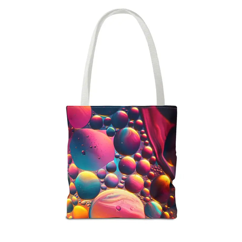 Vibrant Abstract Tote Bag with Black Cotton Handles - Bags