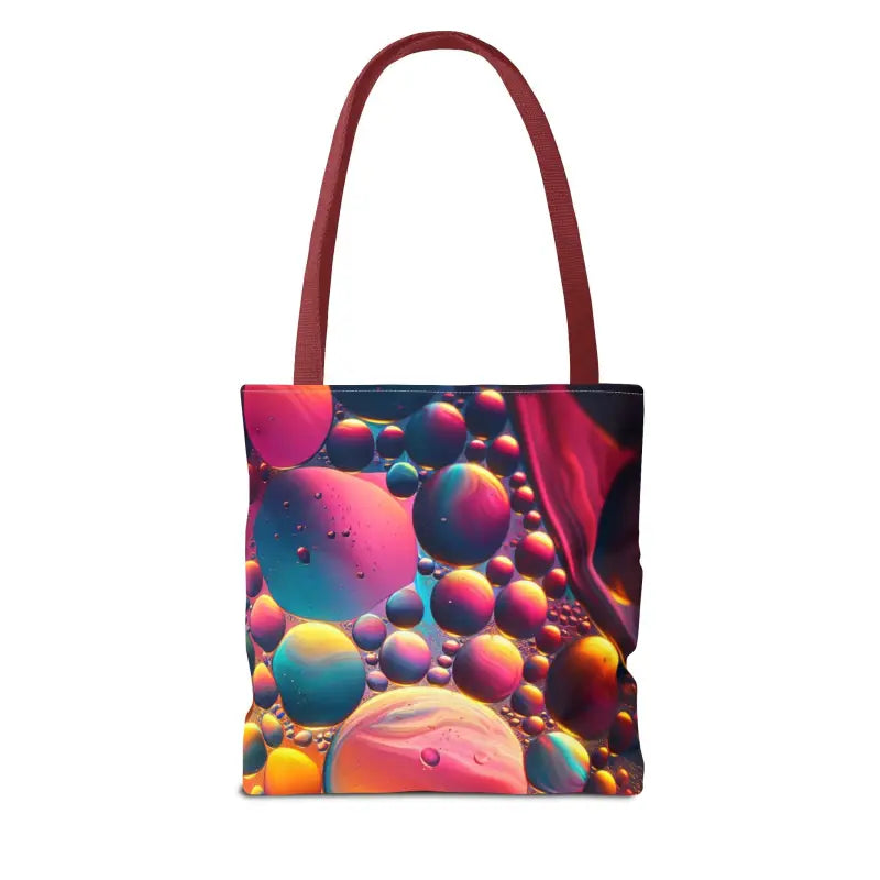 Vibrant Abstract Tote Bag with Black Cotton Handles - Bags