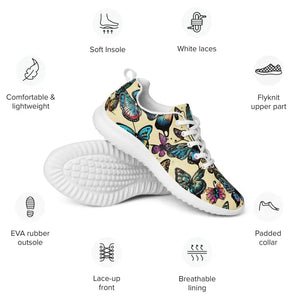 Women’s Athletic Shoes Butterflies Print Energy Style - Dipaliz - Sneakers