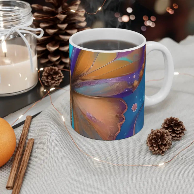 Soar Into Style with Dipaliz’s Fashionable Butterfly Ceramic Mug! - 11oz Mug