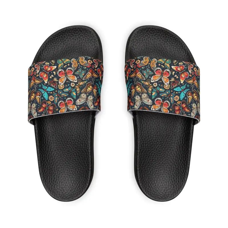 Slide Into Summer with Graphic Butterflies Sandals - Shoes