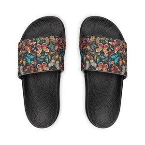 Sandals - Graphic Butterflies Slide - Vibrant Summer Style - Dipaliz