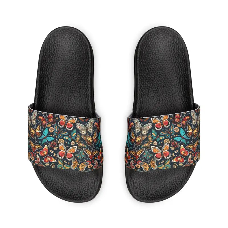 Slide Into Summer with Graphic Butterflies Sandals - Shoes